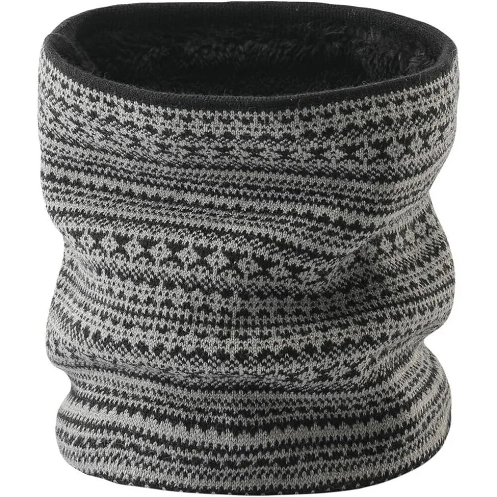 Men's Bohemian Black Winter Ski Neck Gaiter Face Scarf Fleece Windproof Scarves
